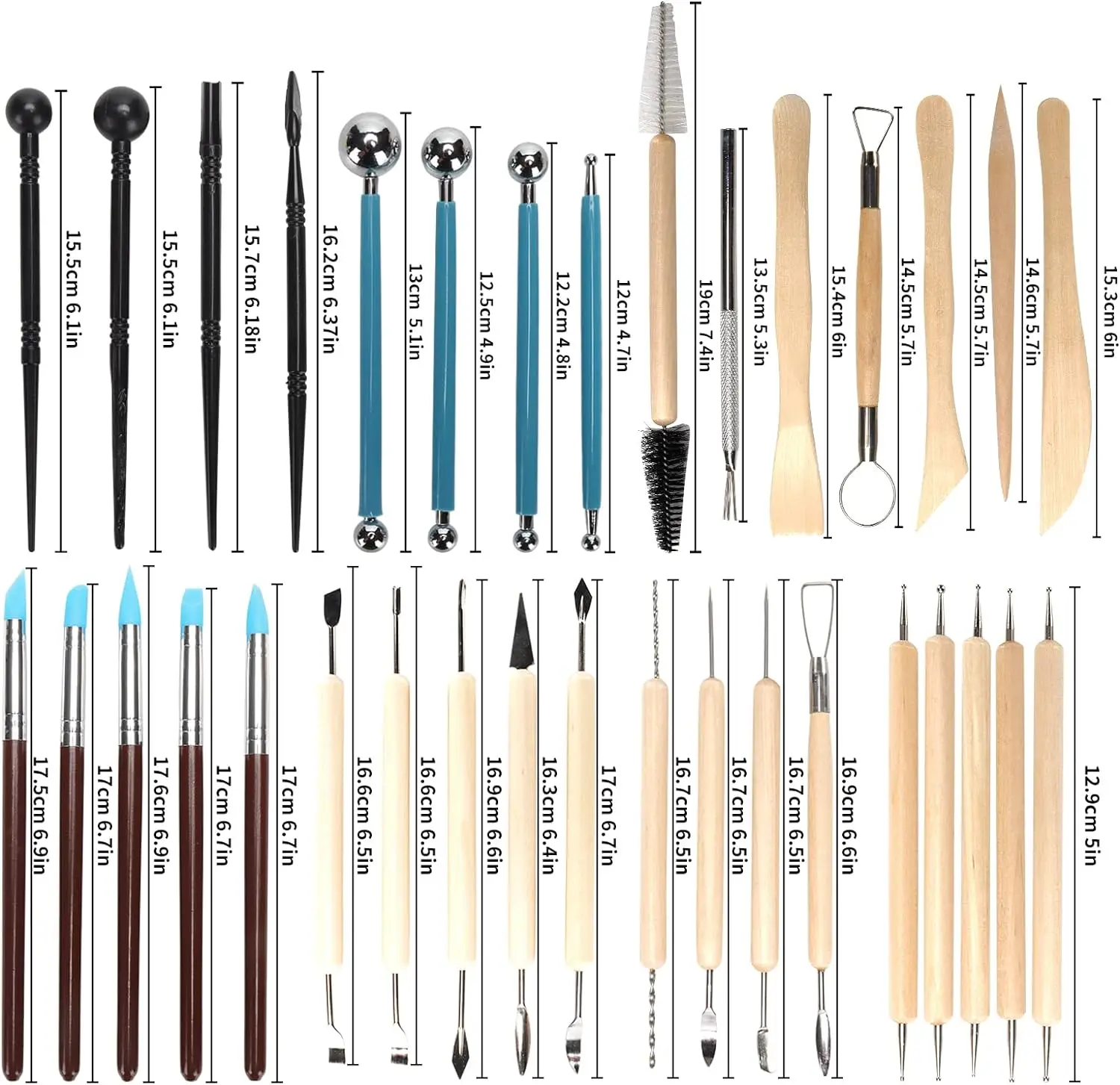 Wood Chisel Set - 8-61PCS 도자기 도구 세트 - 미술